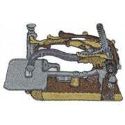 Vintage Sewing Machine Embroidered Block/Panel  24x24cm (9"x9") (EB-05)