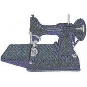 Vintage Sewing Machine Embroidered Block/Panel 24x24cm (9"x9") (EB-06BK)