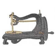 Vintage Sewing Machine Embroidered Block/Panel 24x24cm (9"x9") (EB-08)