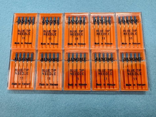 10x Genuine Janome Needles "Blue Tip" Size: 11/75, 5/pack (BULK BUY**)
