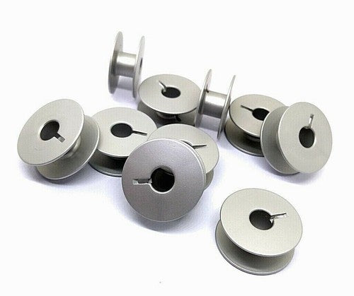 1X Bobbin Case & 10X Alum. Bobbin For ALFA 102,109, NECCHI527,529,533,720
