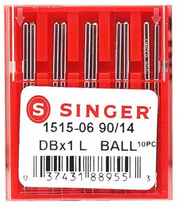 10x DBx1 Singer Industrial Needle #1515-06 90/14 Embroidery/Ballpoint SES