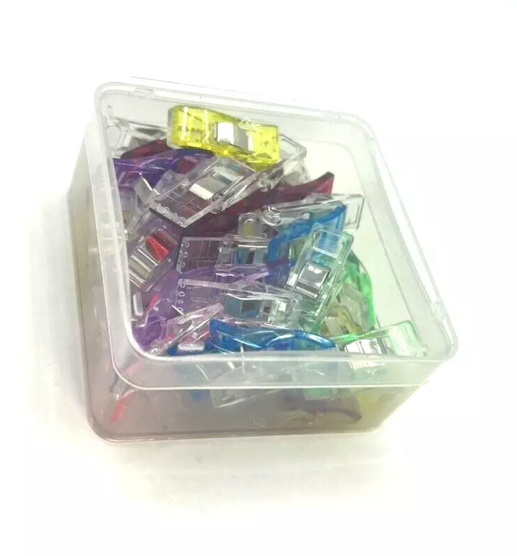 30X Craft Quilting Sewing Crochet Clips Extra Small Size in Plastic Container