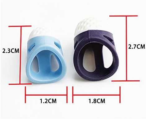 Soft Comfortable Non-slip Thimbles - Small or Large Size "Dimpled Design"