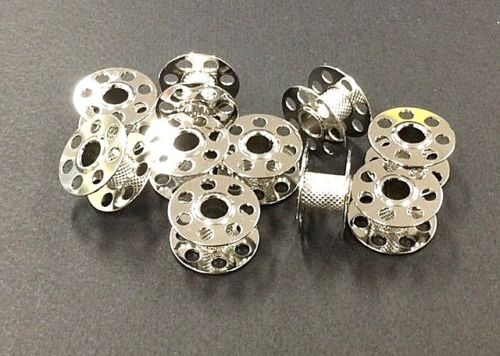 10X Metal Bobbin with Holes Both Side Knurled Stem 0115367000QW Bernina