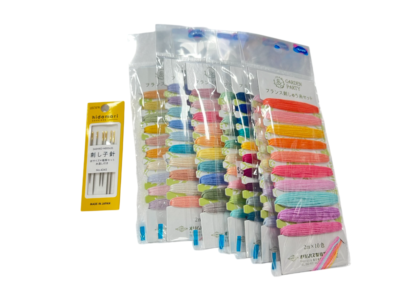 Olympus Thread Set for Sashiko with A Pack Of Hidamari Sashiko Needles