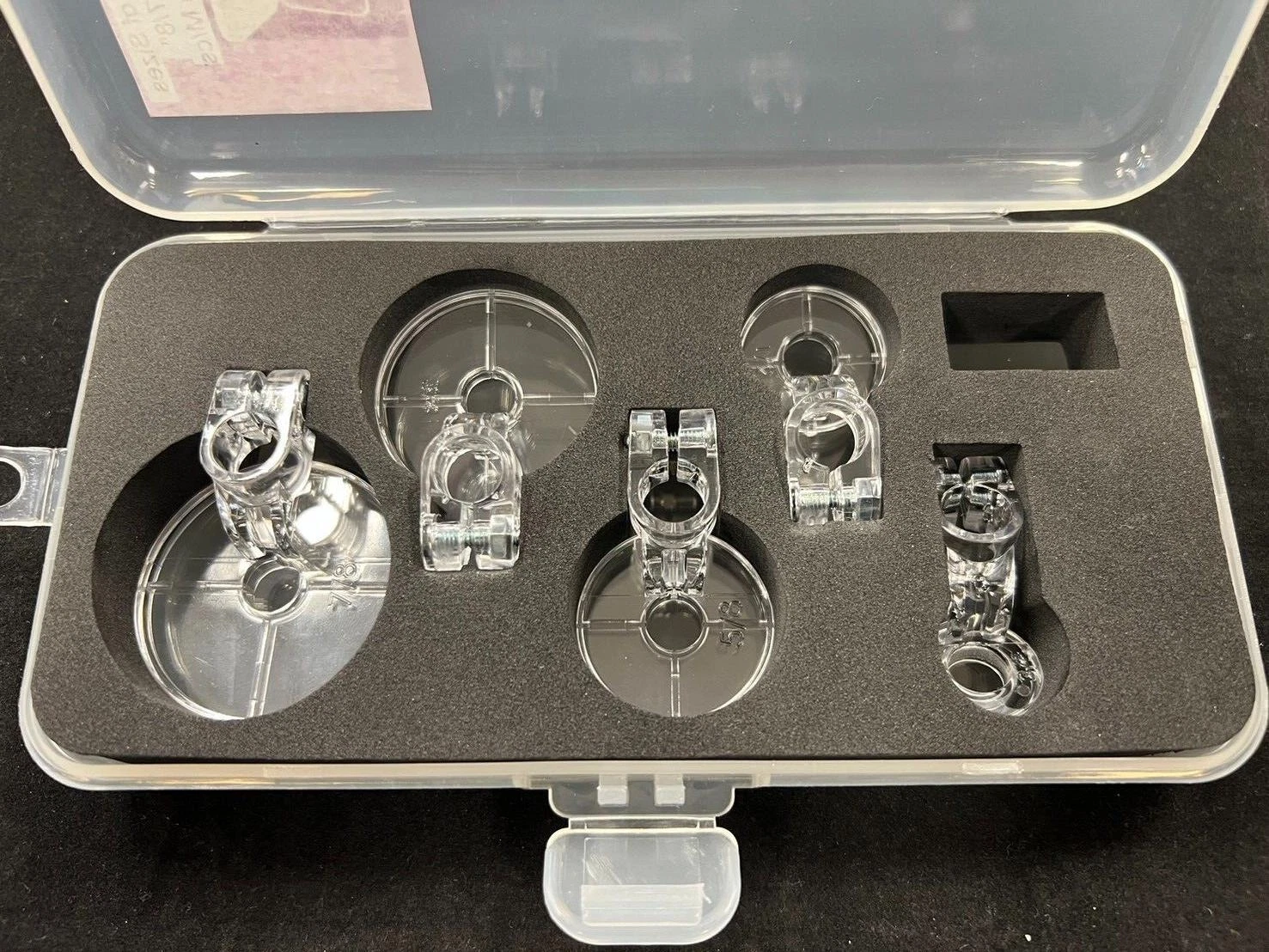 "Quick Change" Clear Echo Foot Set of 5 Sizes with Shank Adapter