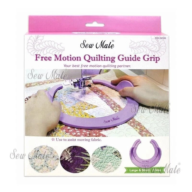 Metal Low Shank Ruler Foot Free Motion Quilting Template 11PCS Sets Glove/Grip