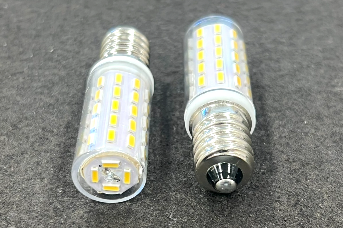2X LED SMD Sewing Machine Bulbs (Globes) Natural White E14 54SMD 3W 4000K
