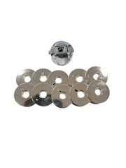 1X Bobbin Case & 10X Steel Bobbin For ALFA 102,109, NECCHI527,529,533,720
