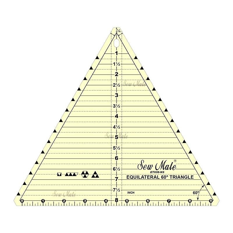 Non-Slip Quilting Ruler (Imperial Version) 9"x8"x3mm