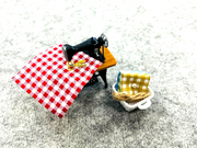 Decoration Mini Household Sewing Machine Model Set - Basket, Fabric, Scissor