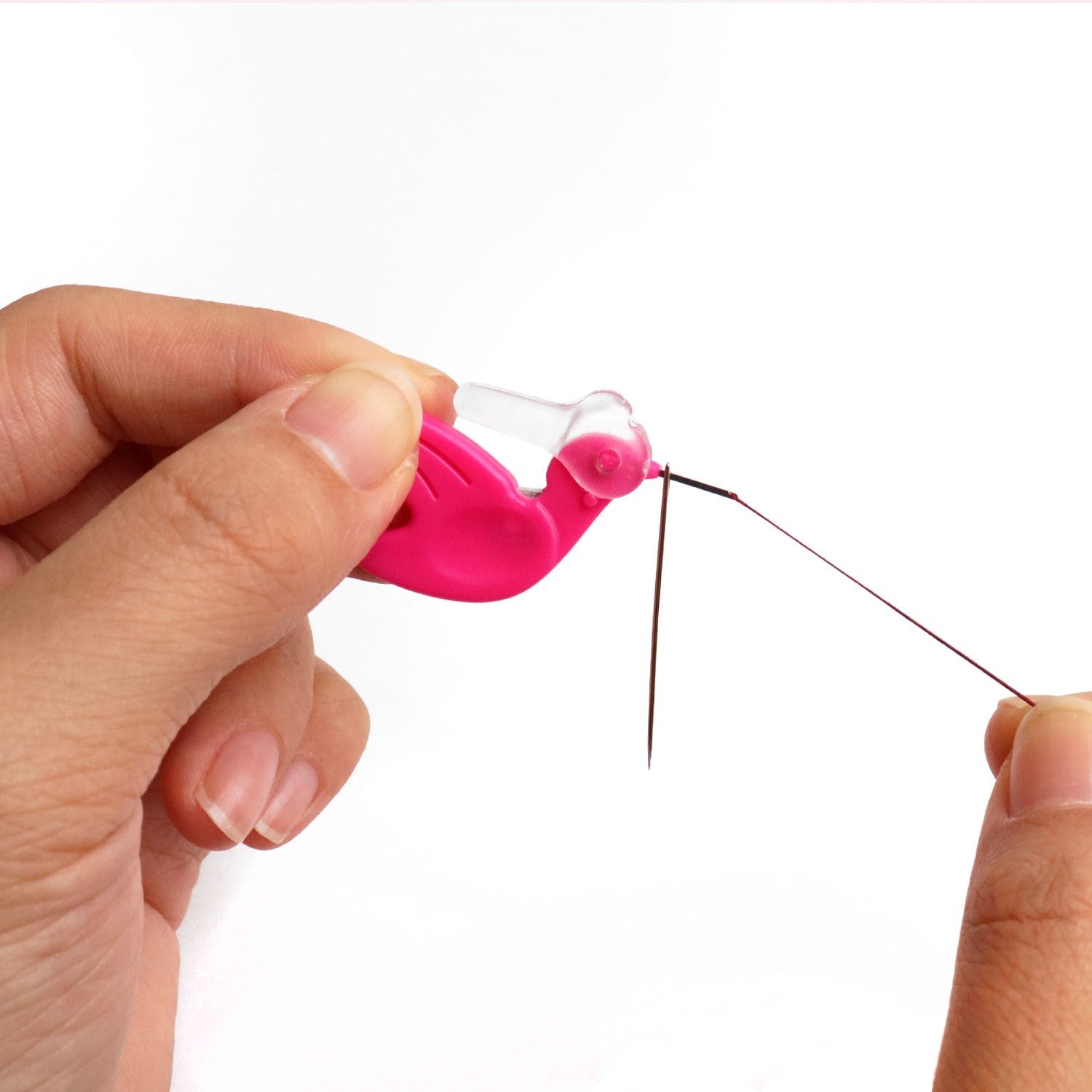 Prym Birdie Hand Needle Threader - Pink, Mint Blue