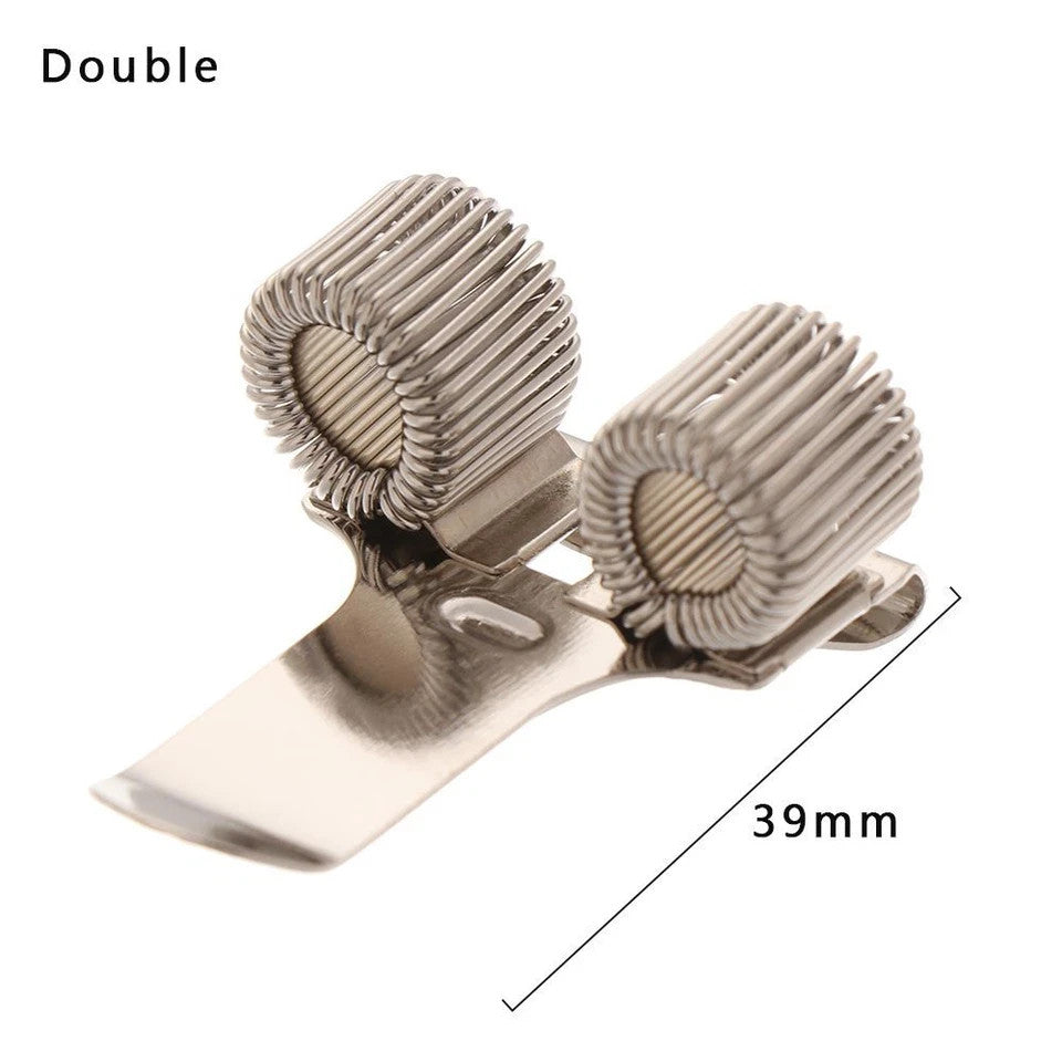 2X  Pen & Pencil Holder (Spring Type) with Clip Holding Two Pens or Pencils