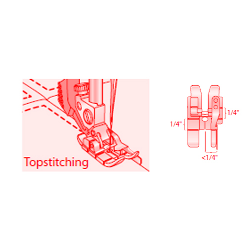 1/4" Piecing Foot with Guide #821063096 for Pfaff