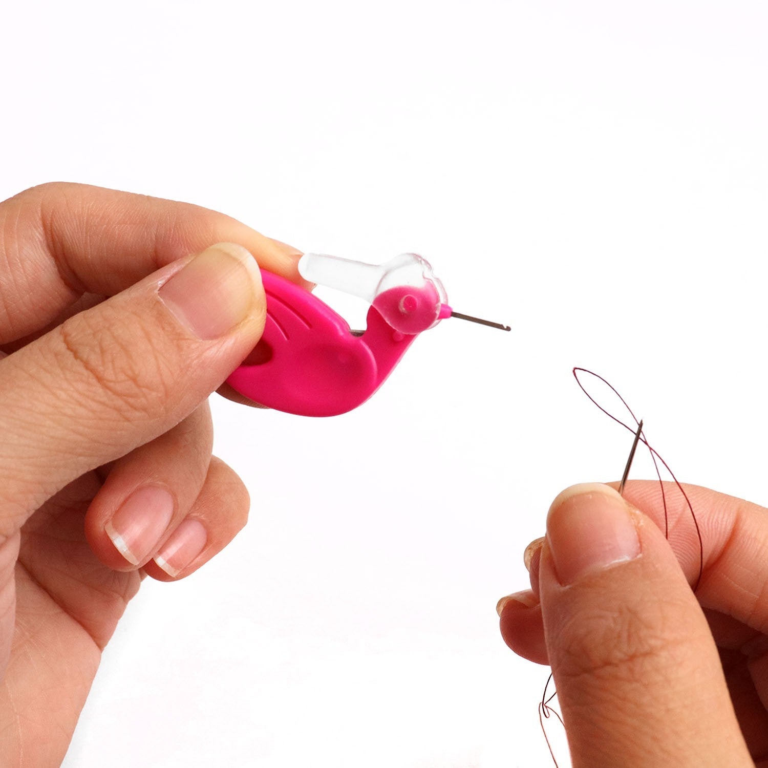 Prym Birdie Hand Needle Threader - Pink, Mint Blue