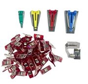 Bias Tape Maker Set of 4 Sizes + 50PCs Red Clip and Binding Foot