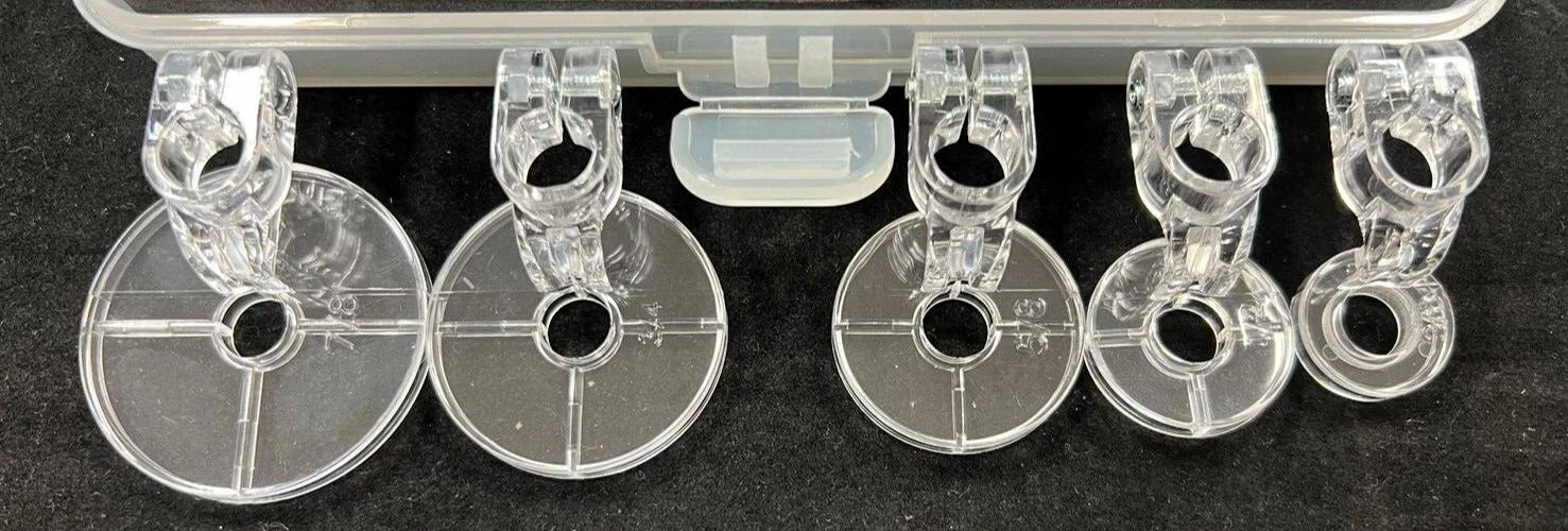 "Quick Change" Clear Echo Foot Set of 5 Sizes with Shank Adapter