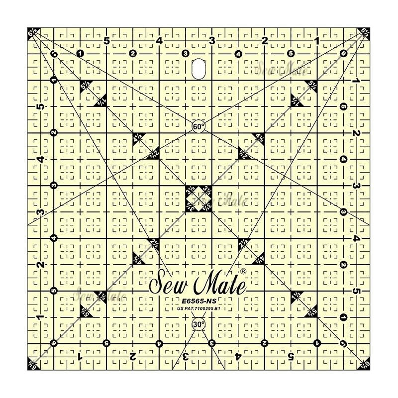 Non-Slip Quilting Ruler (Imperial Version) 6.5"x6.5"x3mm