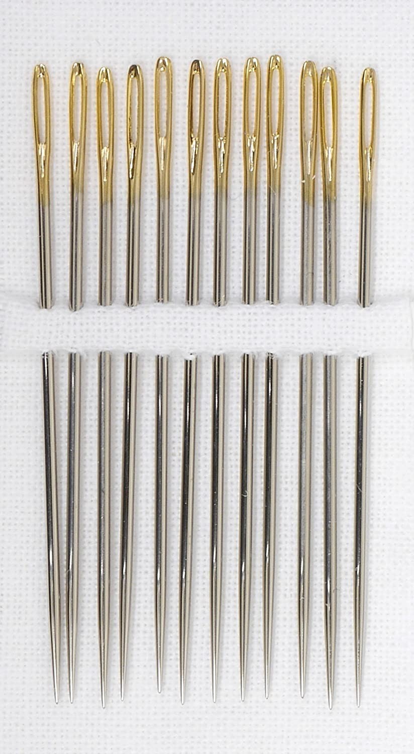 Clover Gold Eye French Embroidery Needles - No.3,5,7,8