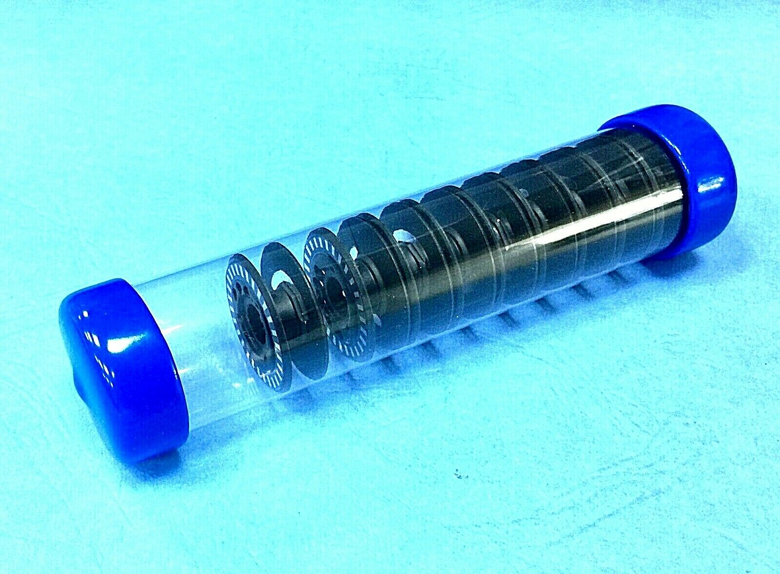 10X Bobbins #0322955000 + Bobbin Storage Tube for Bernina New 8 Series