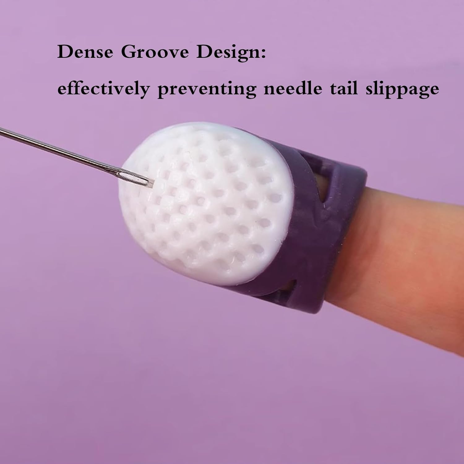 Soft Comfortable Non-slip Thimbles - Small or Large Size "Dimpled Design"
