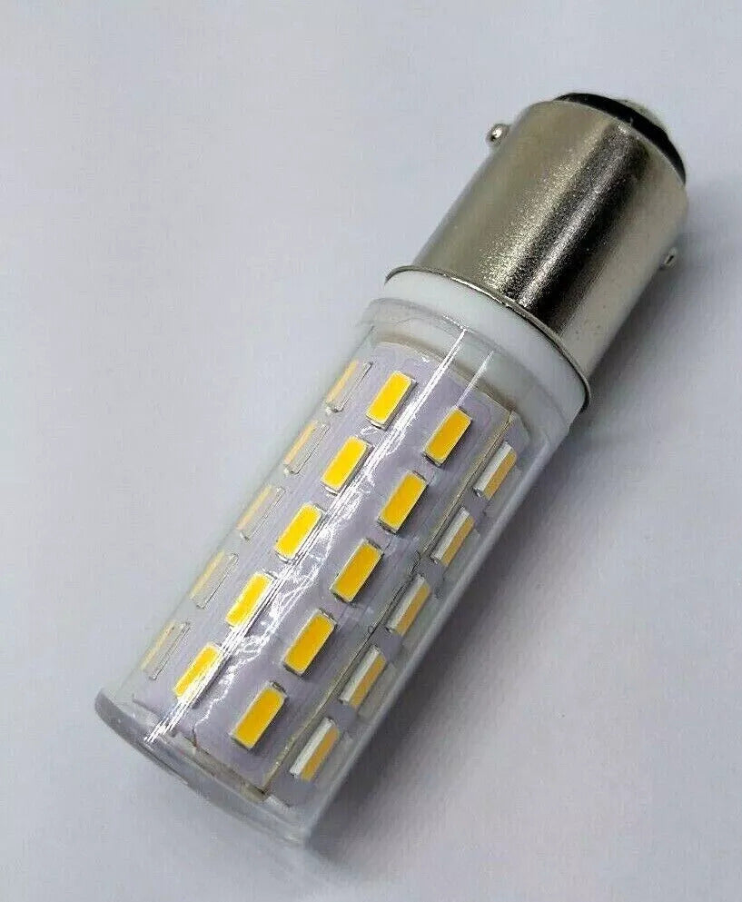 2X LED SMD Sewing Machine Bulbs (Globes) BA15D 3W 4000K Natural White