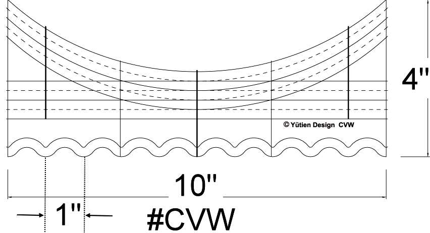 Curve & Wave Quilting Template