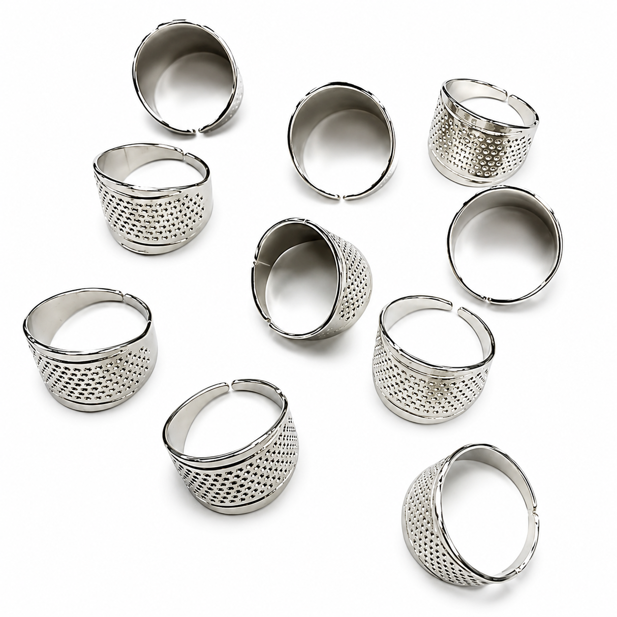 Quilting Sewing Adjustable Metal Thimble (Ring Type)