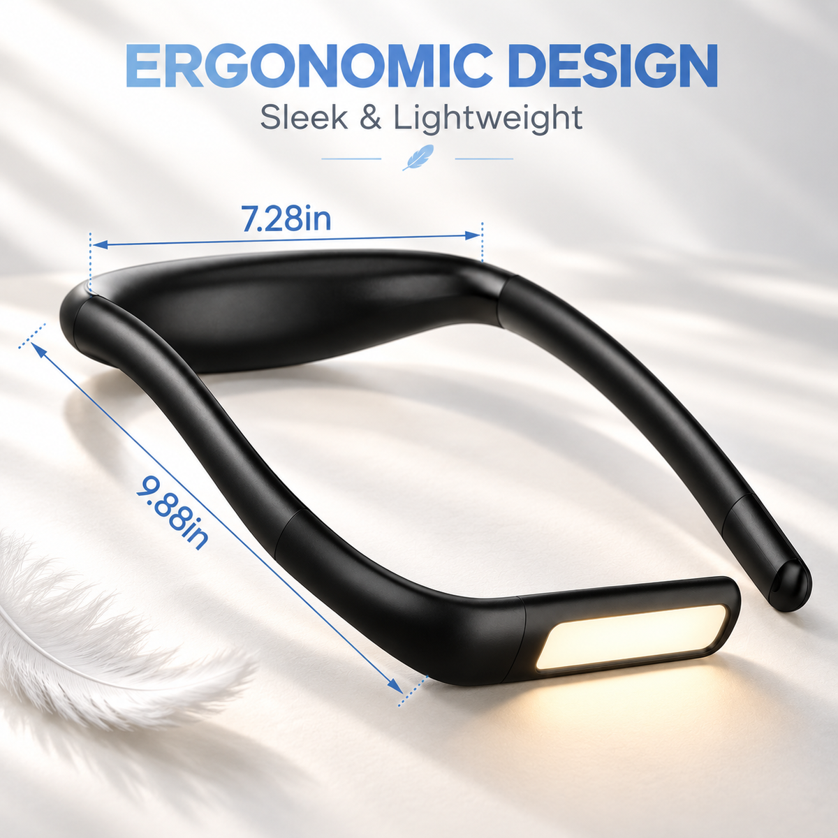 LED Neck Bendable Light 3 Color Adjustable for Reading, Hand Craft, Knitting, Camping