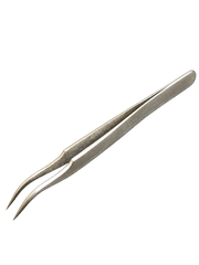 100mm Curved Pointed Precision Tweezers Bent Tip Jewellery Sewing Craft Tool