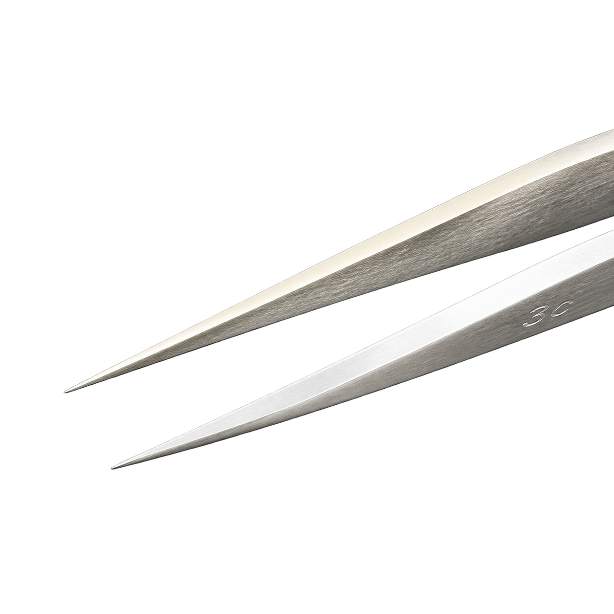 3C 100mm Straight Pointed Precision Tweezers Bent Tip Jewellery Sewing Craft
