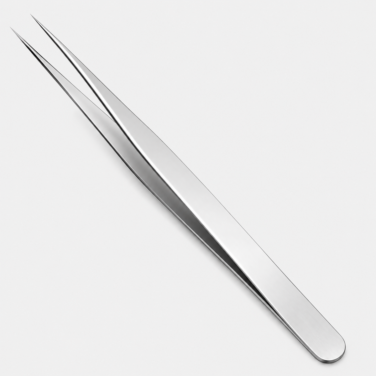 3C 100mm Straight Pointed Precision Tweezers Bent Tip Jewellery Sewing Craft