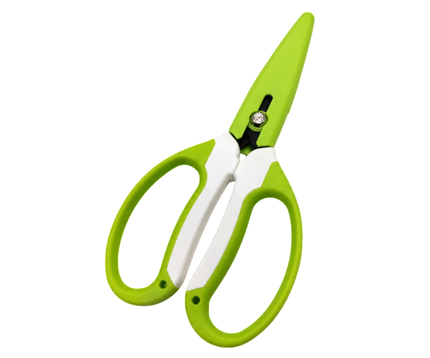 Utility Scissors 173x2.4mm Black Teflon Coated with Serrated Edges - Non-Stick