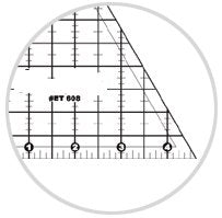 Quilting Ruler 8" Triangle (60 Degree)