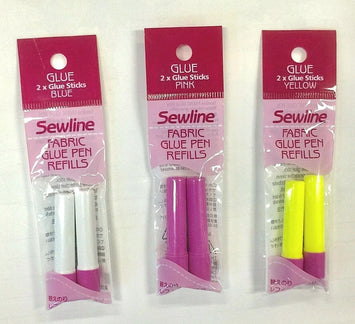 「Sewline」黏膠筆補充劑（兩支／包），三種不同顏色