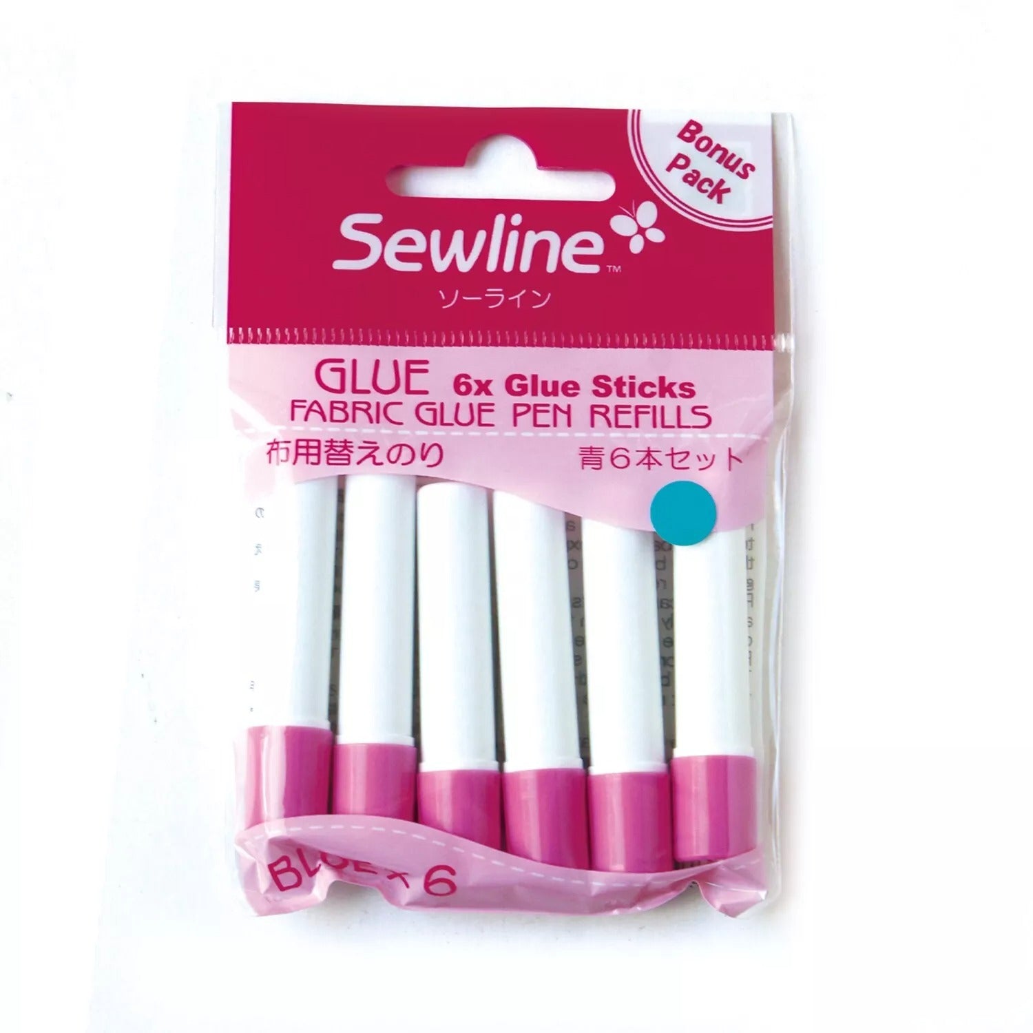 Sewline 布料接著劑筆替芯 藍色 - 6入裝