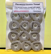 Pre-wound Bobbin Thread 70D/2 White