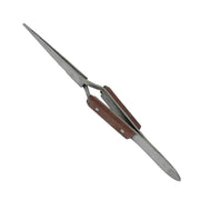 Self-Holding/Cross-Locking Heat Resistant Tweezer with Fibre Grip 160mm