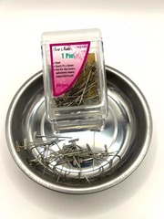 Magnetic Plate + Craft Sewing Quilting T Pins in Stackable Container