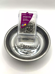 Magnetic Plate + Craft Sewing Quilting Applique Pins in Stackable Container