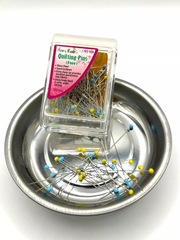 Magnetic Plate + Craft Sewing Quilting Fine Pins in Stackable Container