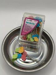 Magnetic Plate + Craft Sewing Quilting Baby Bird Pins in Stackable Container