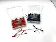160PCS Red or Blue Easy-Grasp Elongated Plastic Ball Head Pins (0.6x42mm)