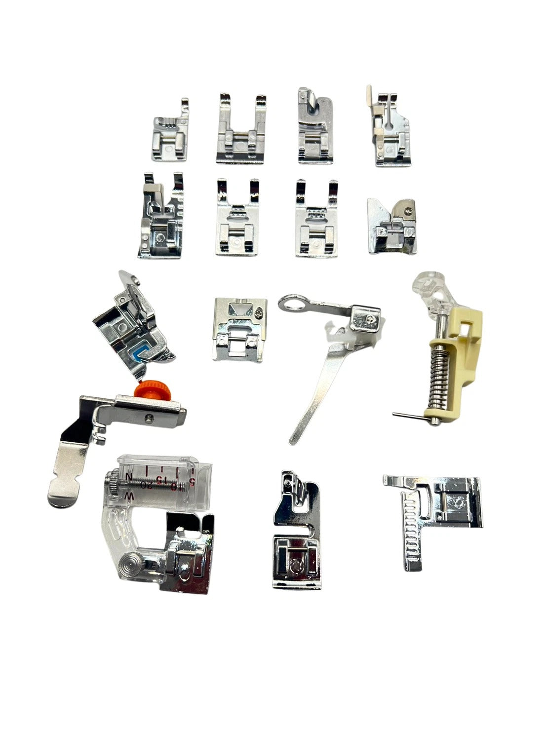 Genuine 16-pc Presser Foot Set Type "B" Fit Most Home Sewing Machine-Low Shank Singer, Janome, Brother, Baby Lock, Bernette, Juki, Toyota, Necchi, New Home, Kenmore, White, Riccar & Bernina