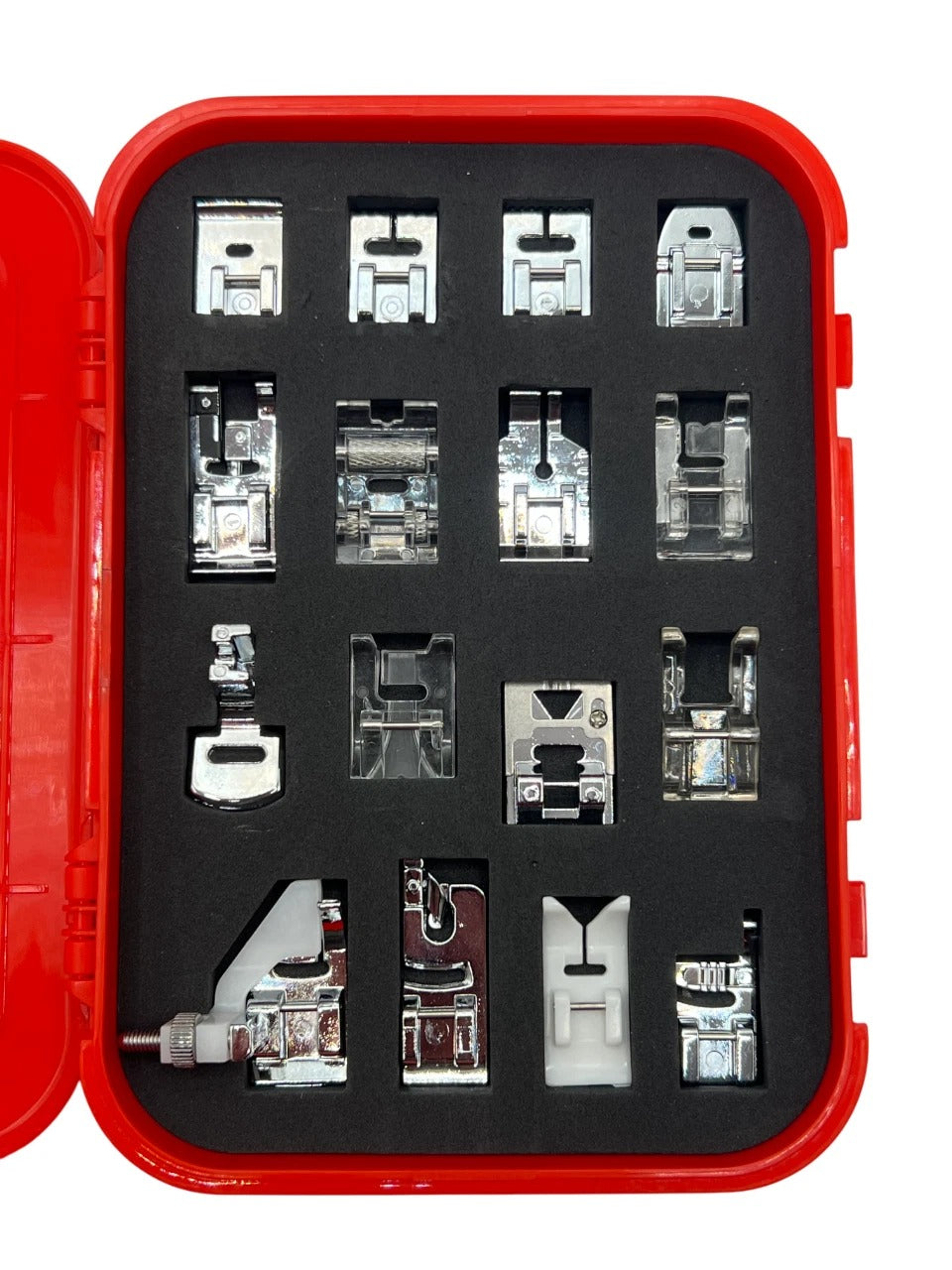16-pc Presser Foot Set - Type "C" Fit Most Home Sewing Machine-Low Shank Singer, Janome, Brother, Baby Lock, Bernette, Juki, Toyota, Necchi, New Home, Kenmore, White, Riccar & Bernina