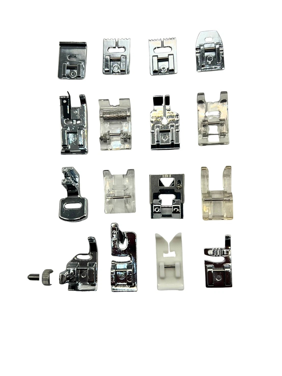 16-pc Presser Foot Set - Type "C" Fit Most Home Sewing Machine-Low Shank Singer, Janome, Brother, Baby Lock, Bernette, Juki, Toyota, Necchi, New Home, Kenmore, White, Riccar & Bernina