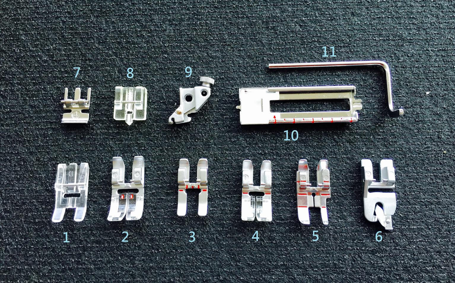 11-Pc Pfaff Presser Foot Set  Plus 2 Bobbins