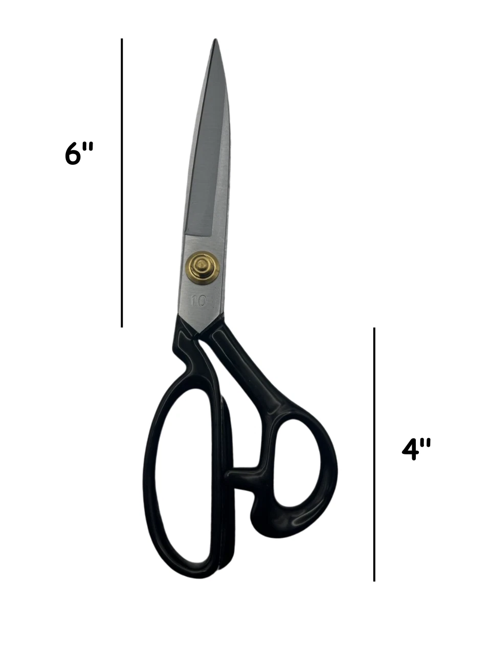 Left Handed 10" Premium Tailoring Scissors Stainless Steel - Heavy Duty Fabric