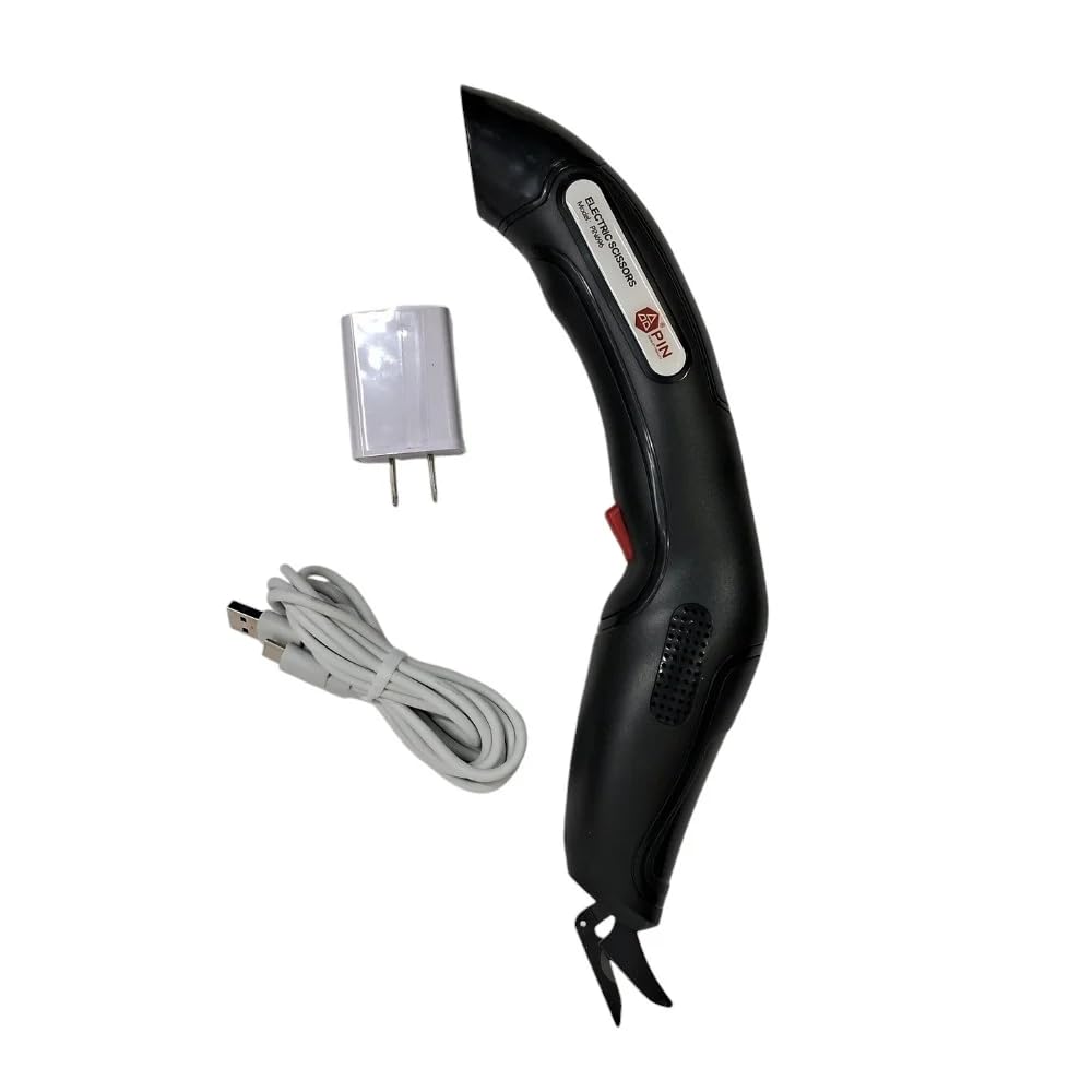 PIN Cordless Electric Cutter w/ Charger and Extra Blades for Fabrics, Canvas, Carpets, Leather and Other Materials